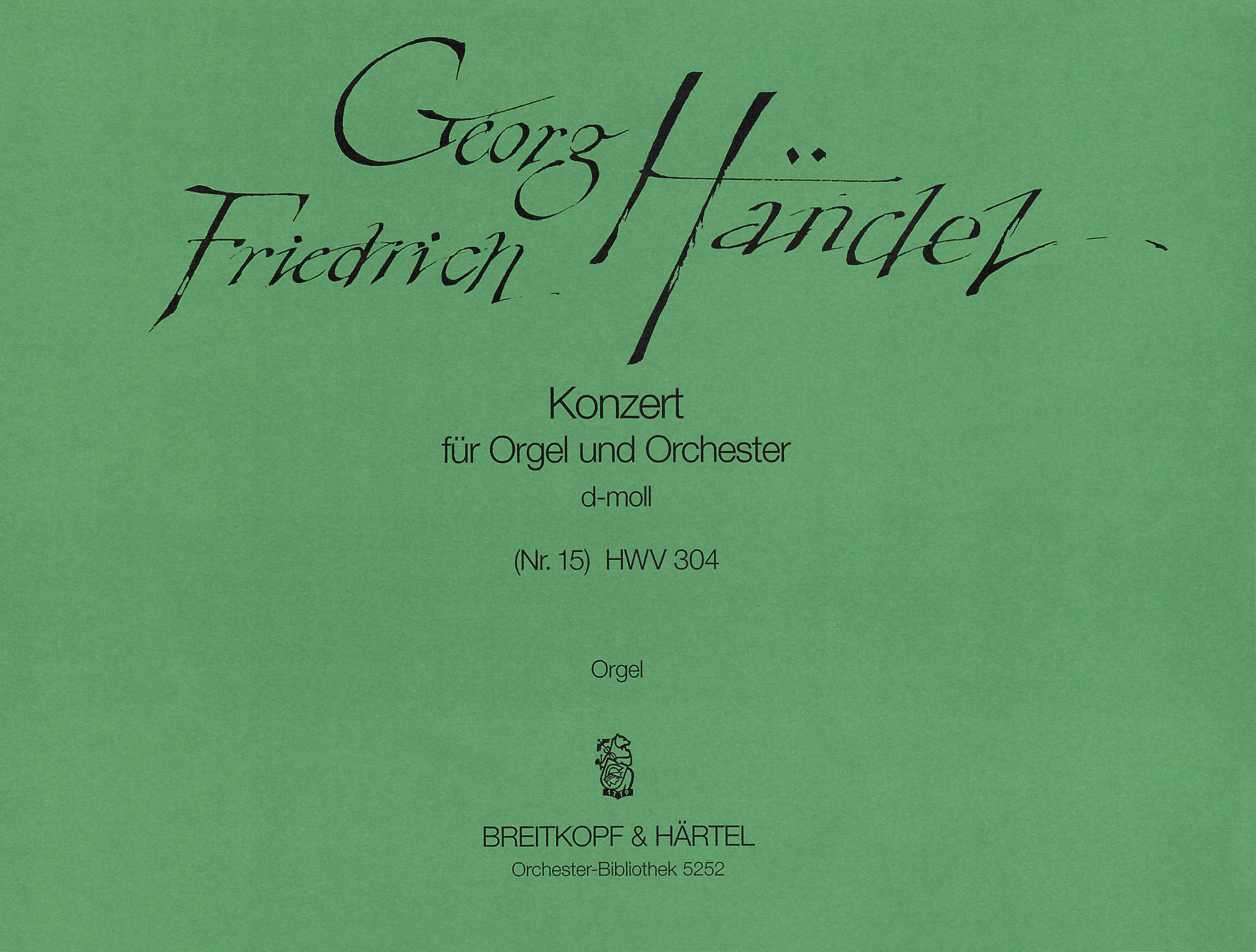 Vorderes Coverbild Orgelkonzert (Nr. 15) d-moll HWV 304