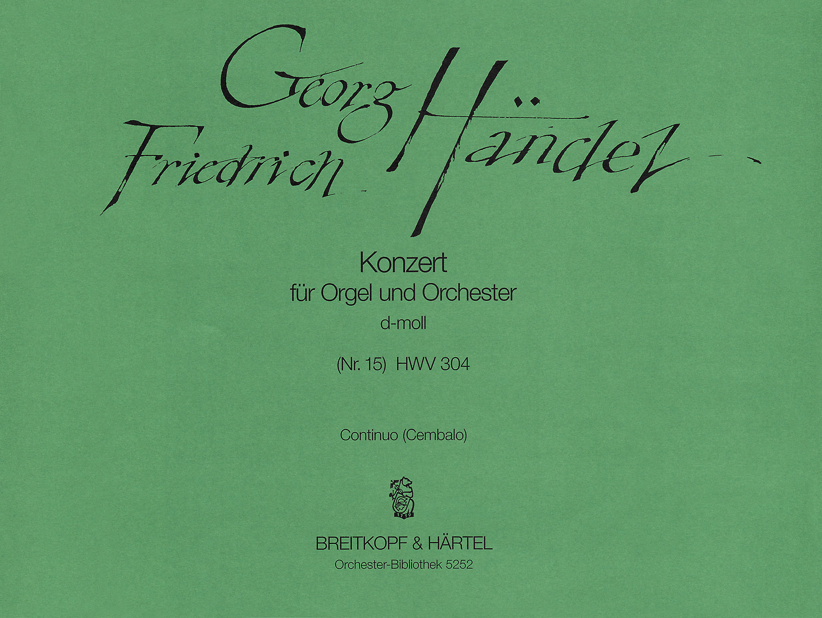 Vorderes Coverbild Orgelkonzert (Nr. 15) d-moll HWV 304
