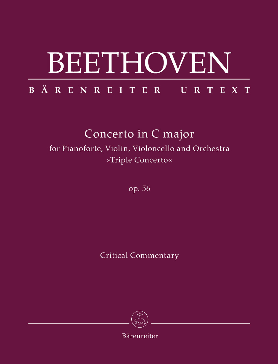 Vorderes Coverbild Konzert für Klavier, Violine, Violoncello und Orchester C-Dur op. 56 "Tripelkonzert"
