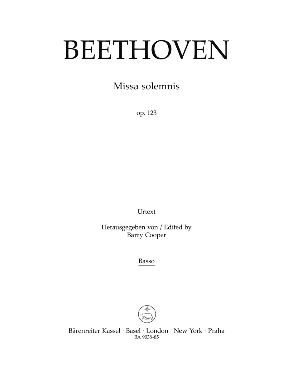 Vorderes Coverbild Missa solemnis op. 123