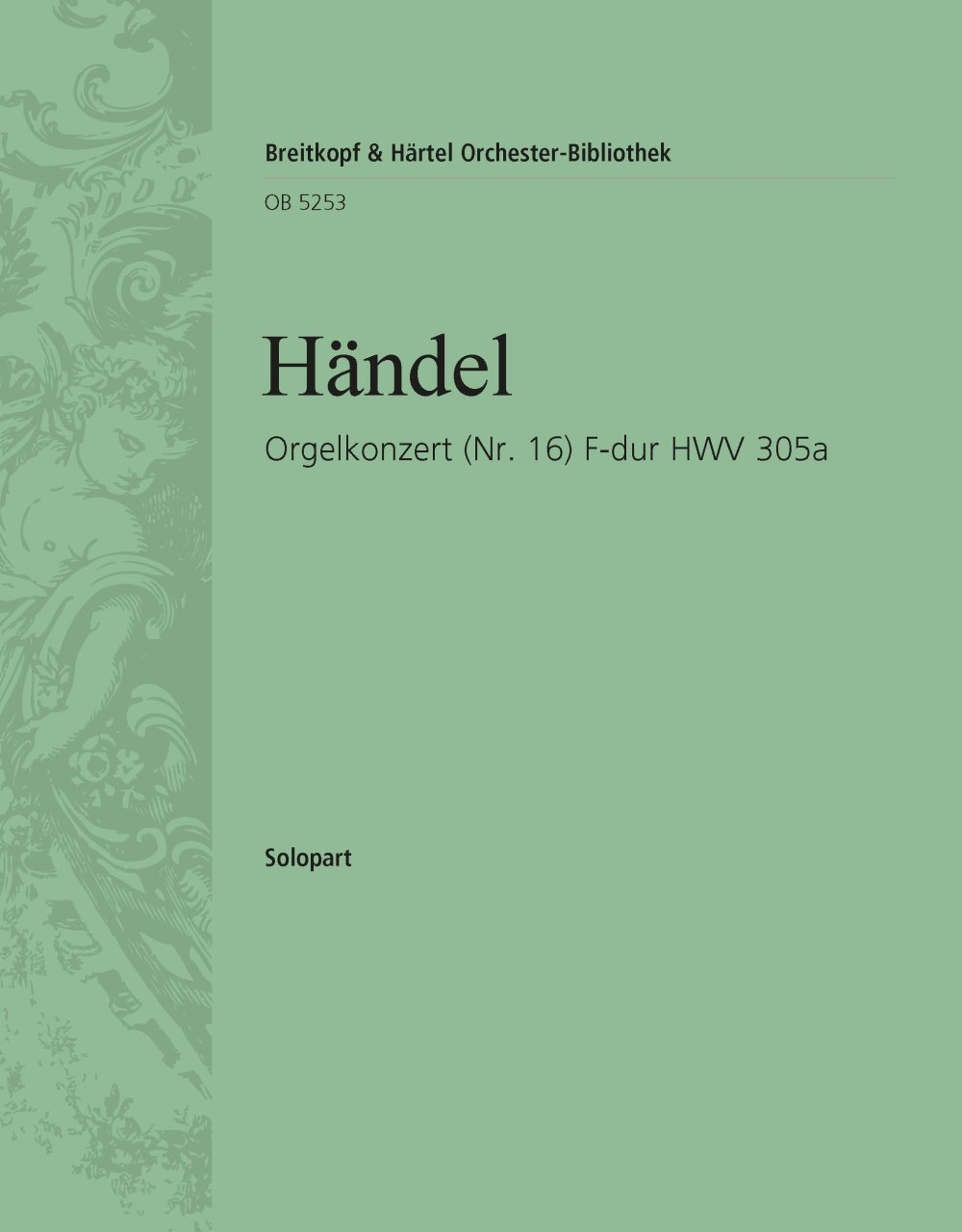 Vorderes Coverbild Konzert für Orgel und Orchester Nr. 16 F-Dur HWV 305a