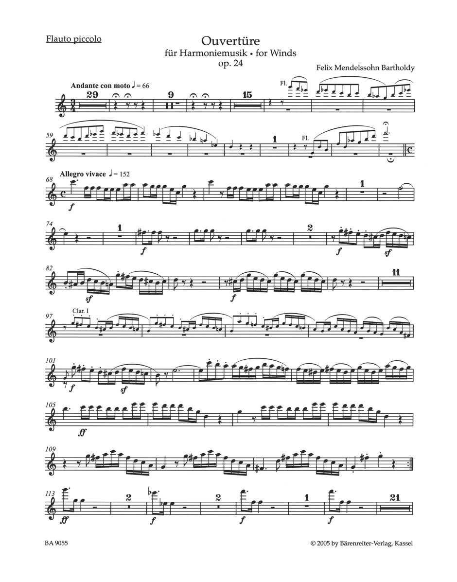 Vorderes Coverbild Ouvertüre für Harmoniemusik C-Dur op. 24