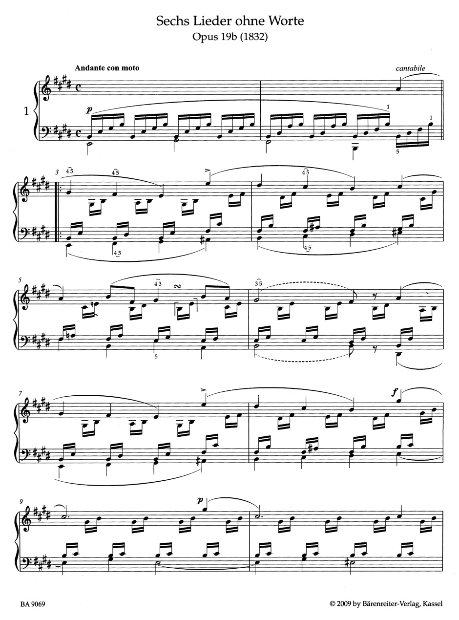 Anderes Coverbild Lieder ohne Worte