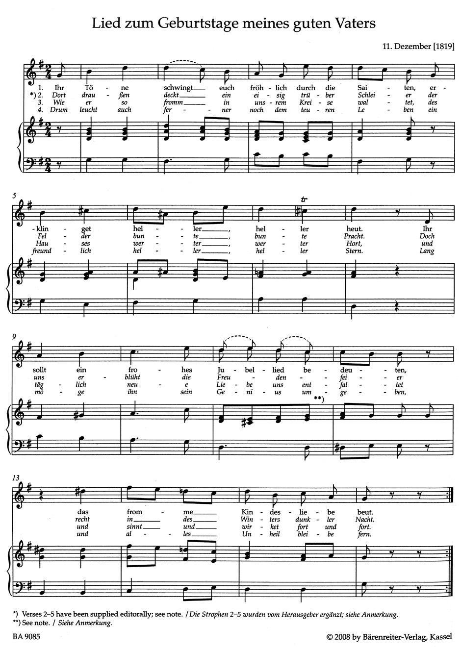 Anderes Coverbild Lieder für hohe und mittlere Stimme und Klavier