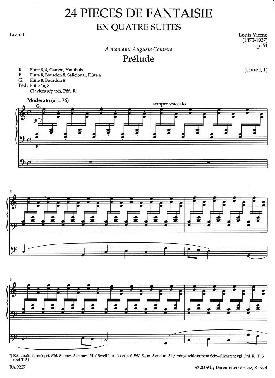 Anderes Coverbild Pièces de Fantaisie en quatre suites, Livre I op. 51 (1926)