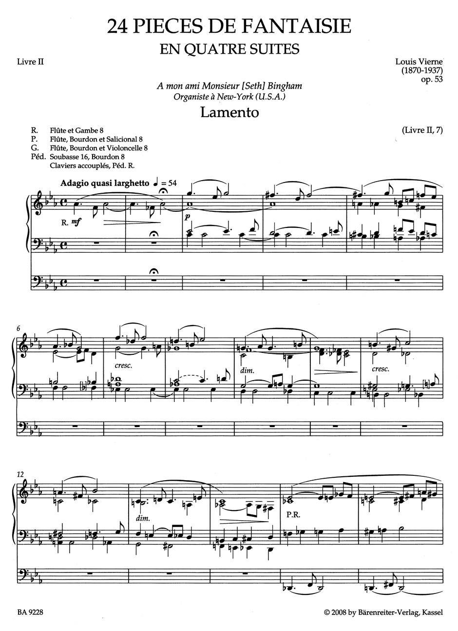 Anderes Coverbild Pièces de Fantaisie en quatre suites, Livre II op. 53 (1926)
