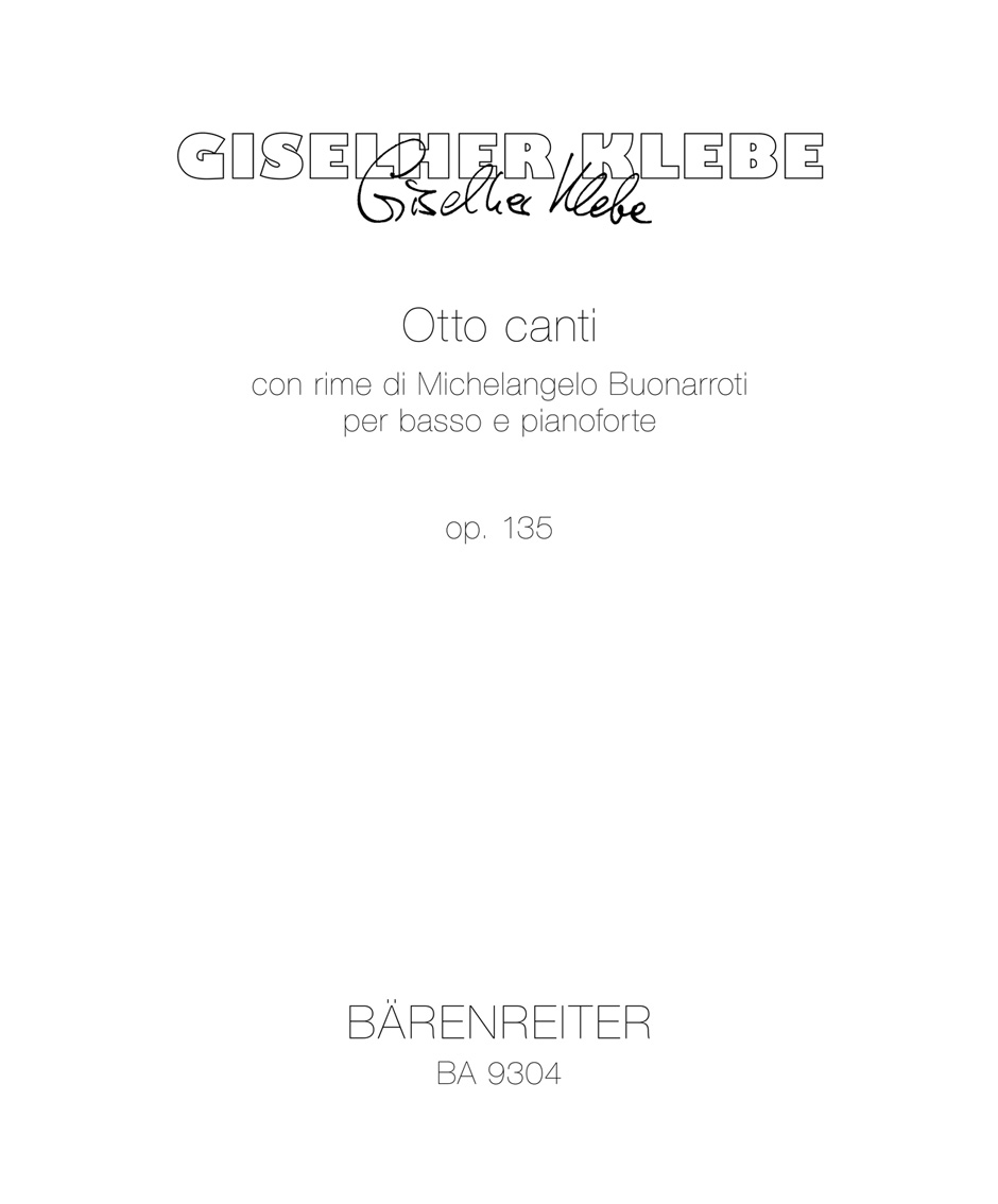 Vorderes Coverbild Otto canti op. 135 (2000)