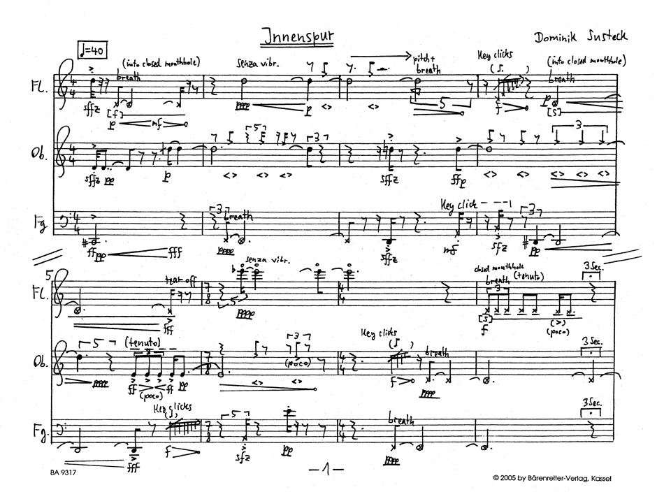 Anderes Coverbild Innenspur für Flöte, Oboe, Fagott (2004)