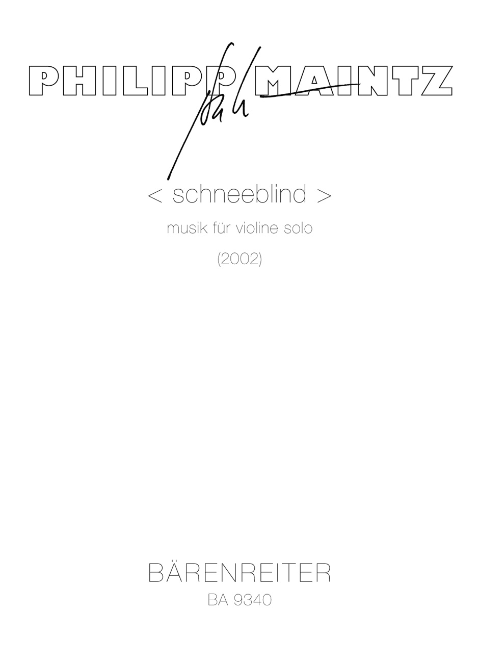 Vorderes Coverbild < schneeblind > (2003)