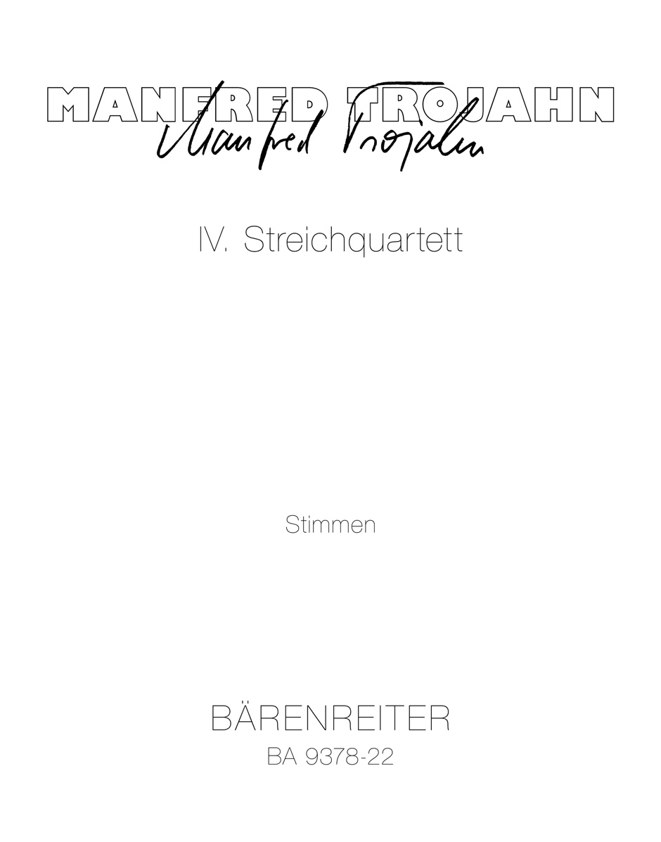Vorderes Coverbild IV. Streichquartett (2009)