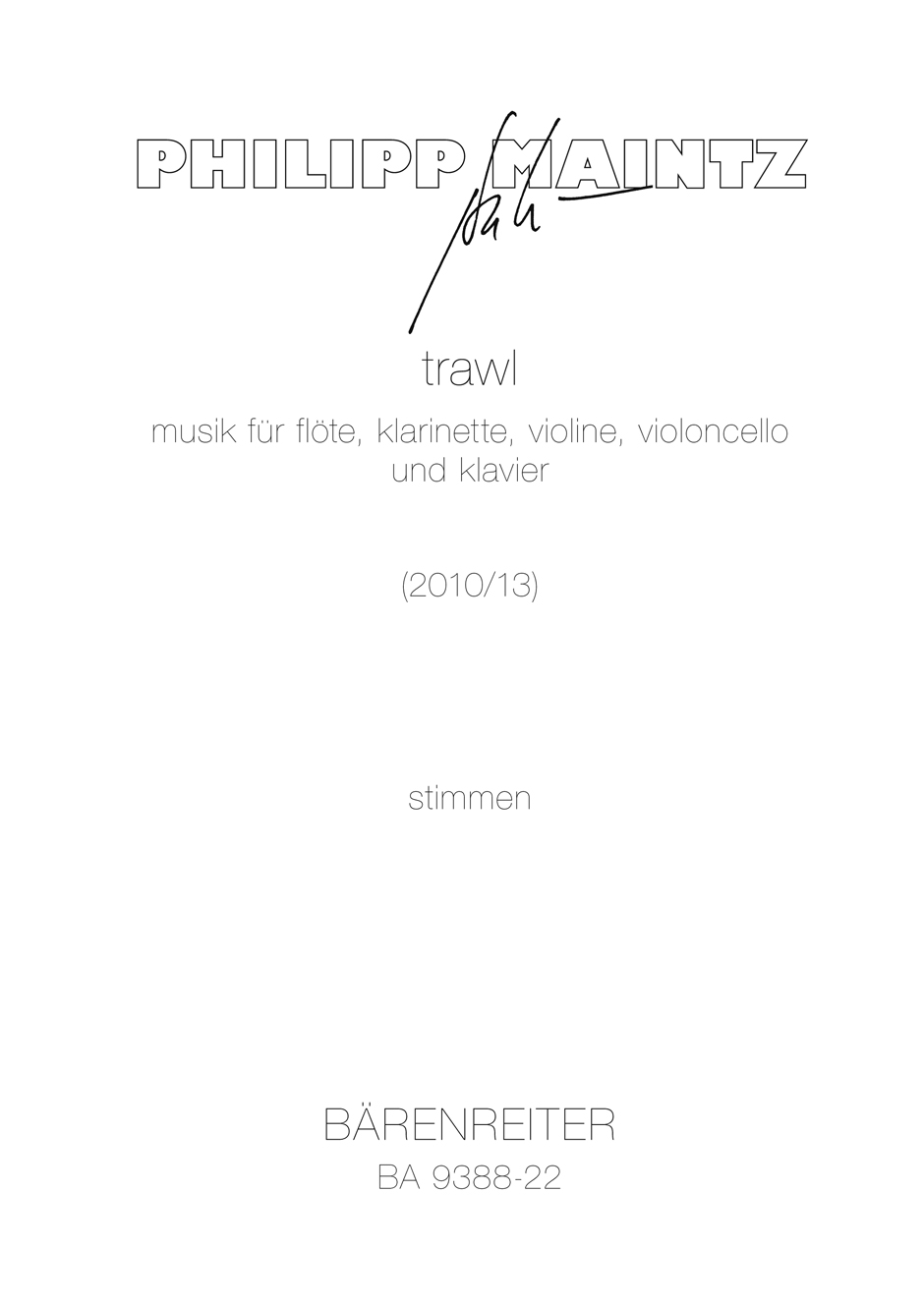 Vorderes Coverbild trawl (2010/2013)