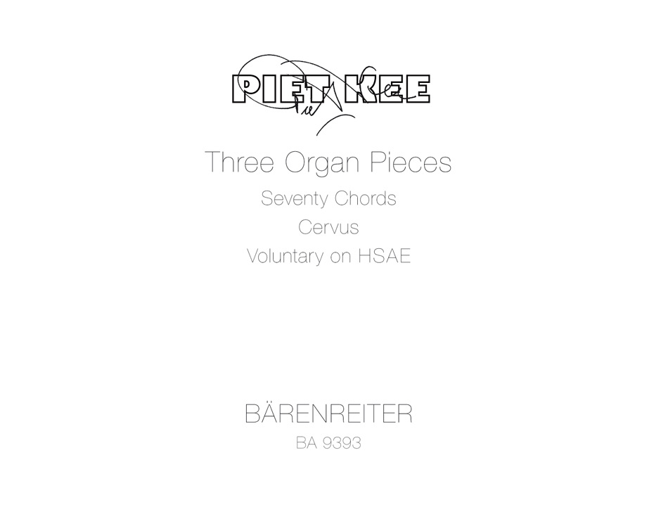 Vorderes Coverbild Three Organ Pieces