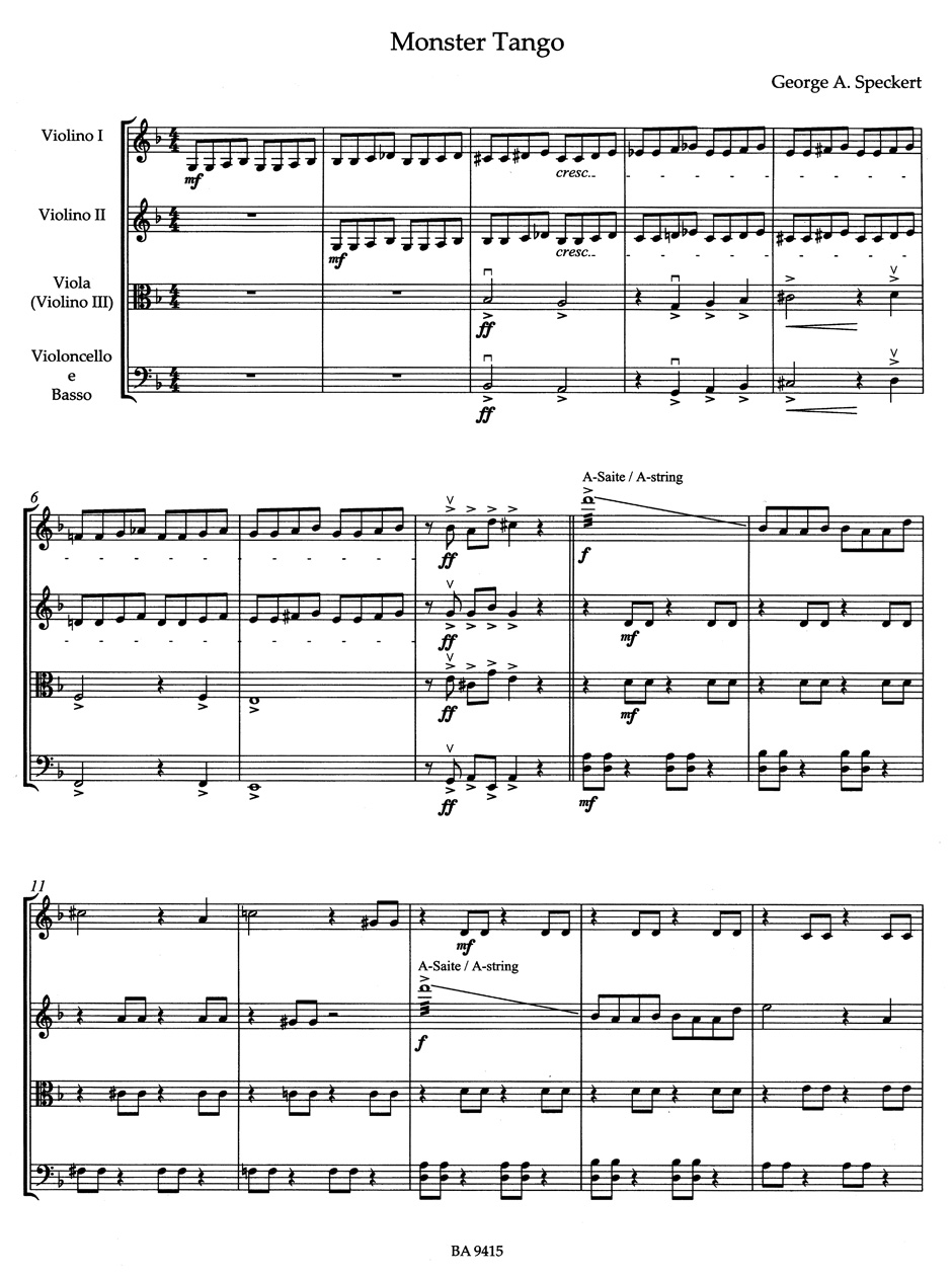 Anderes Coverbild Tango for strings