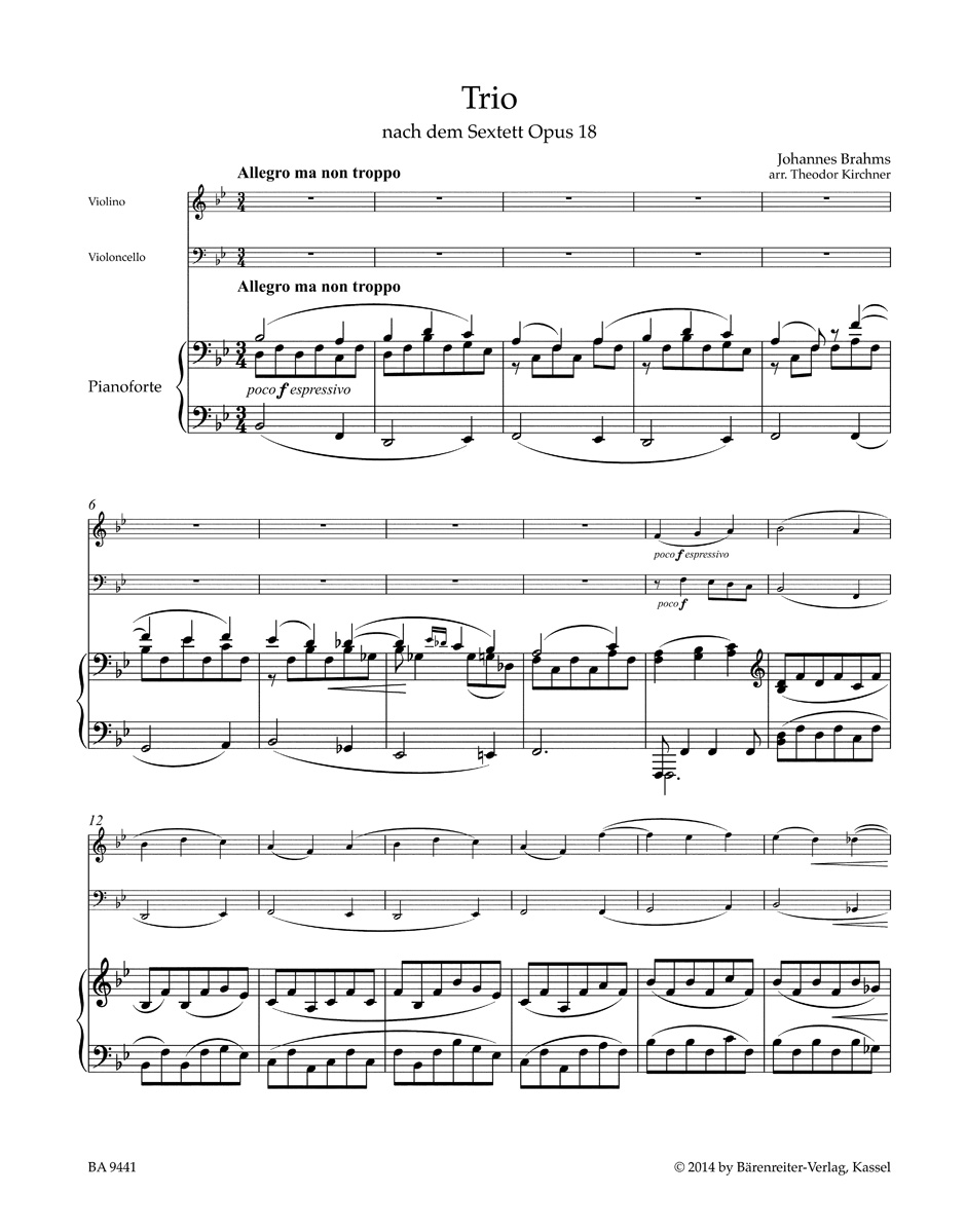 Anderes Coverbild Trio für Violine, Violoncello und Klavier