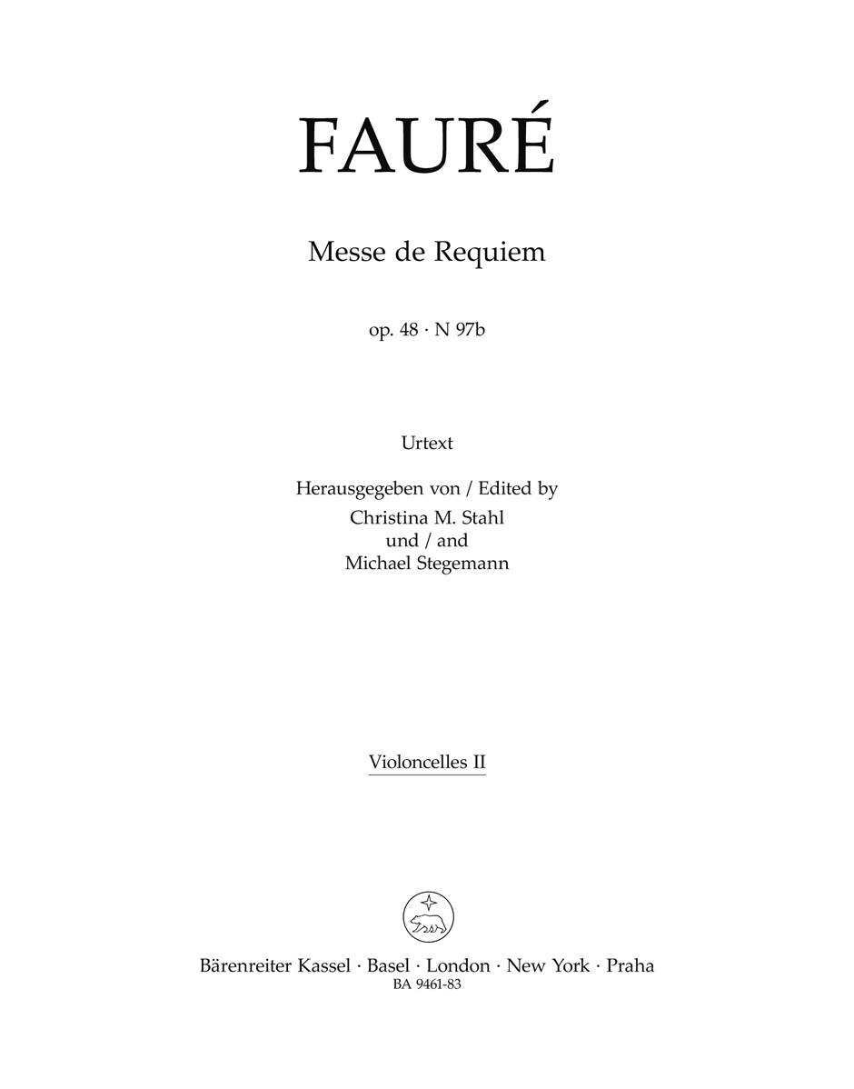 Vorderes Coverbild Messe de Requiem op. 48 N 97b
