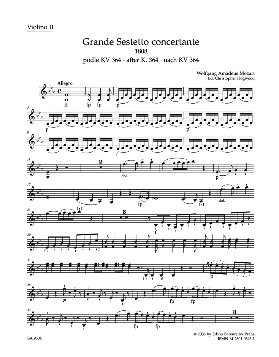 Vorderes Coverbild Grande sestetto concertante für Streichsextett (1808)