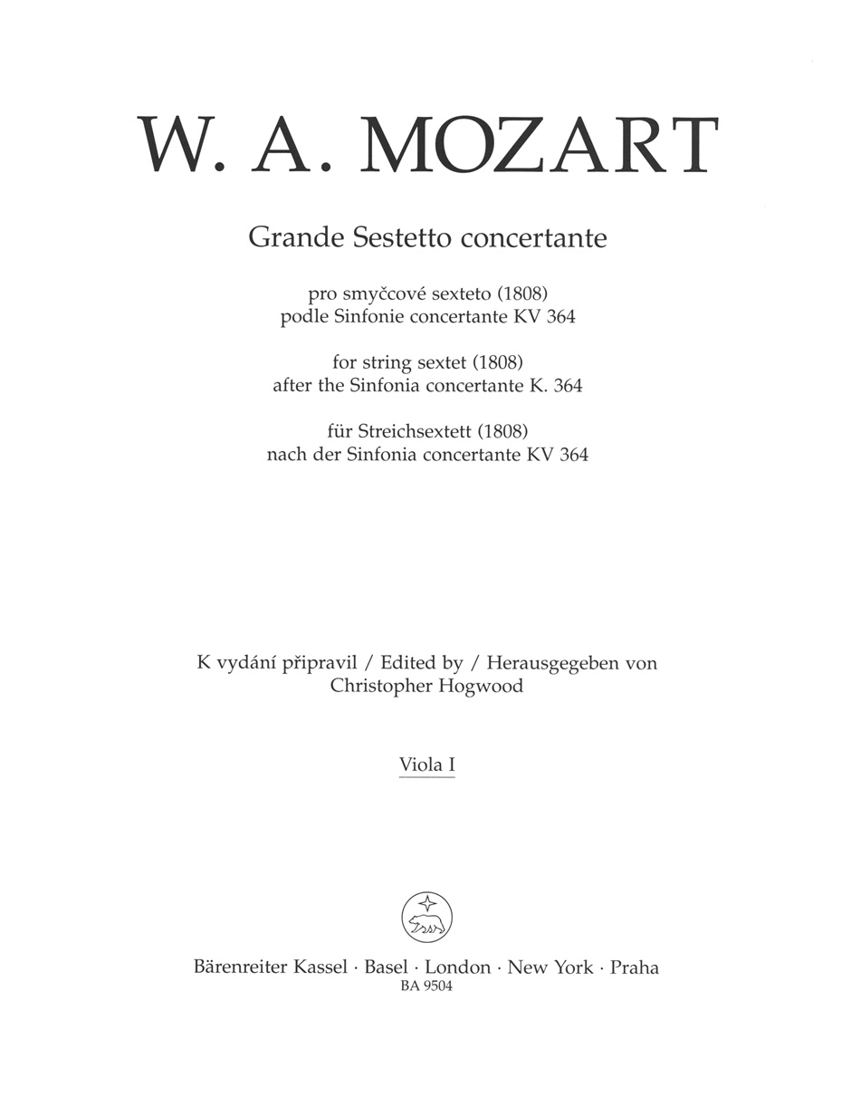 Vorderes Coverbild Grande sestetto concertante für Streichsextett (1808)
