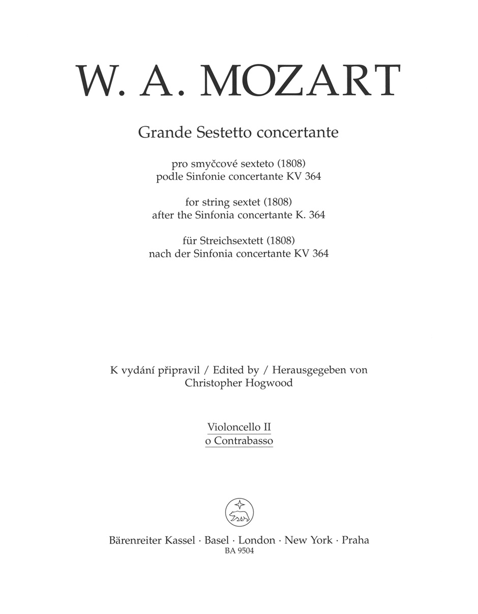 Vorderes Coverbild Grande sestetto concertante für Streichsextett (1808)