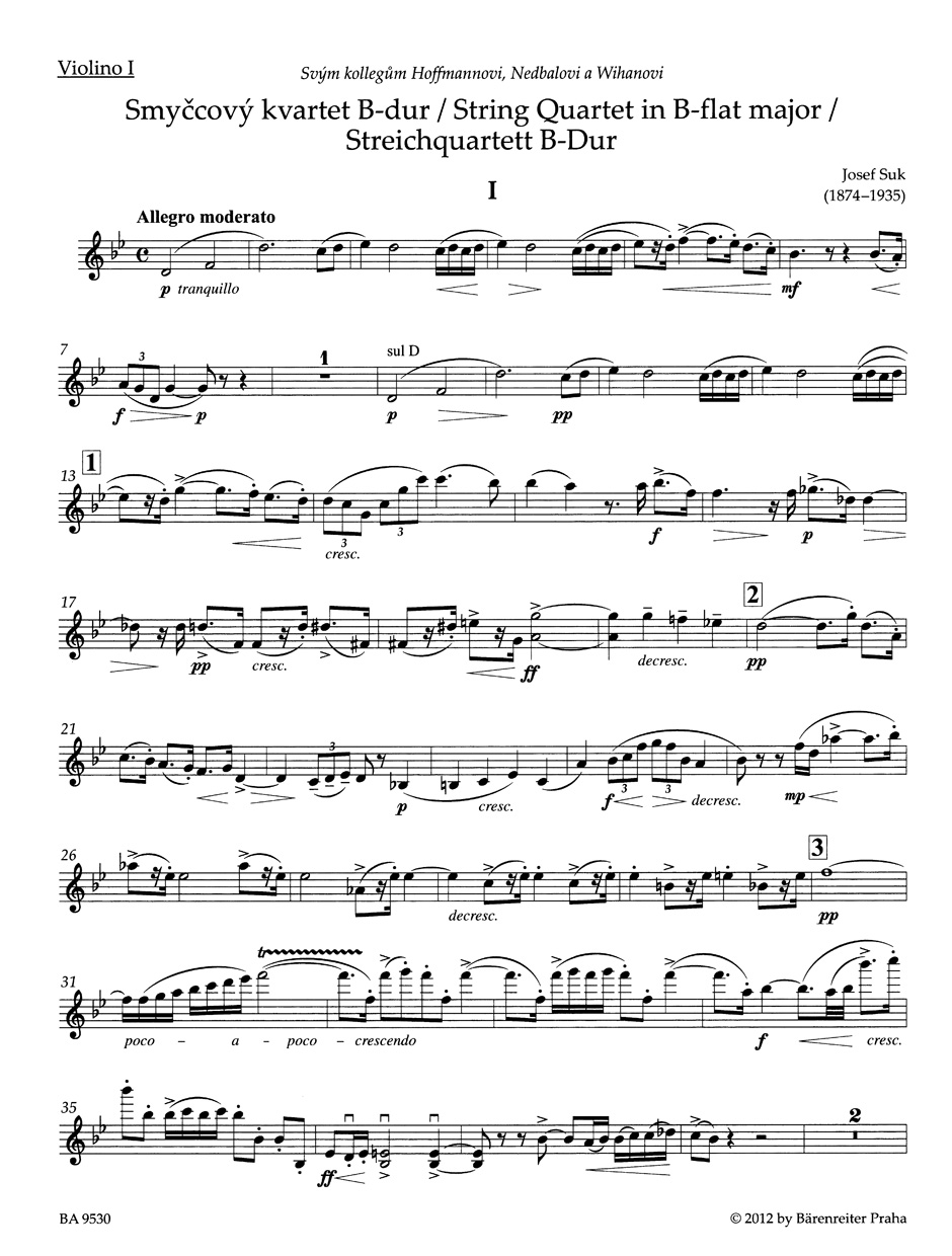 Anderes Coverbild Streichquartett Nr. 1 B-Dur op. 11