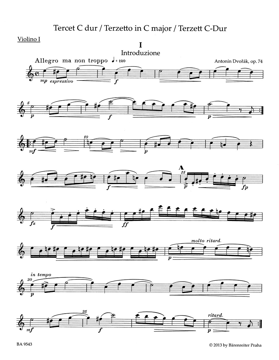 Anderes Coverbild Terzett für zwei Violinen und Viola C-Dur op. 74
