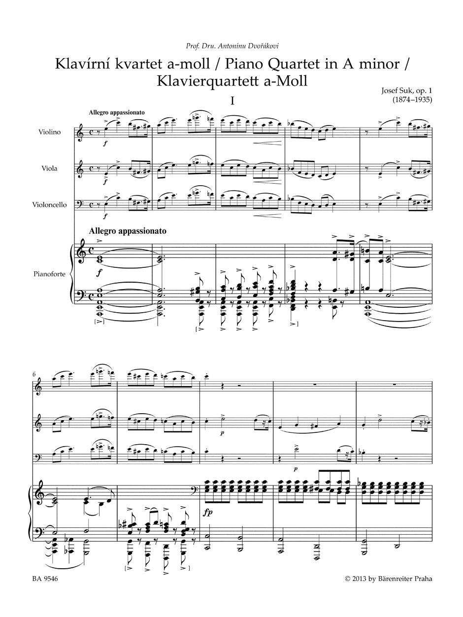 Anderes Coverbild Klavierquartett a-Moll op. 1