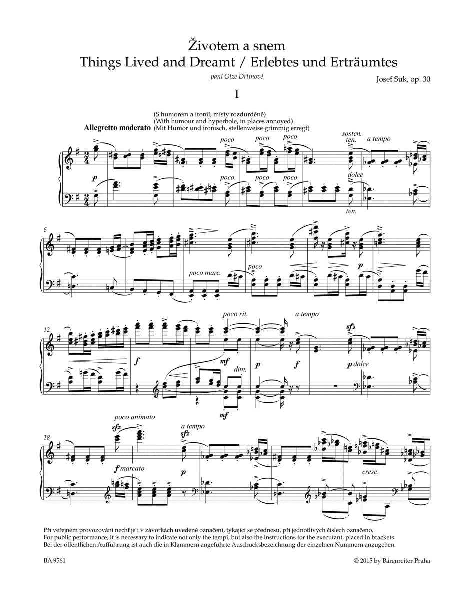 Anderes Coverbild Erlebtes und Erträumtes für Klavier op. 30