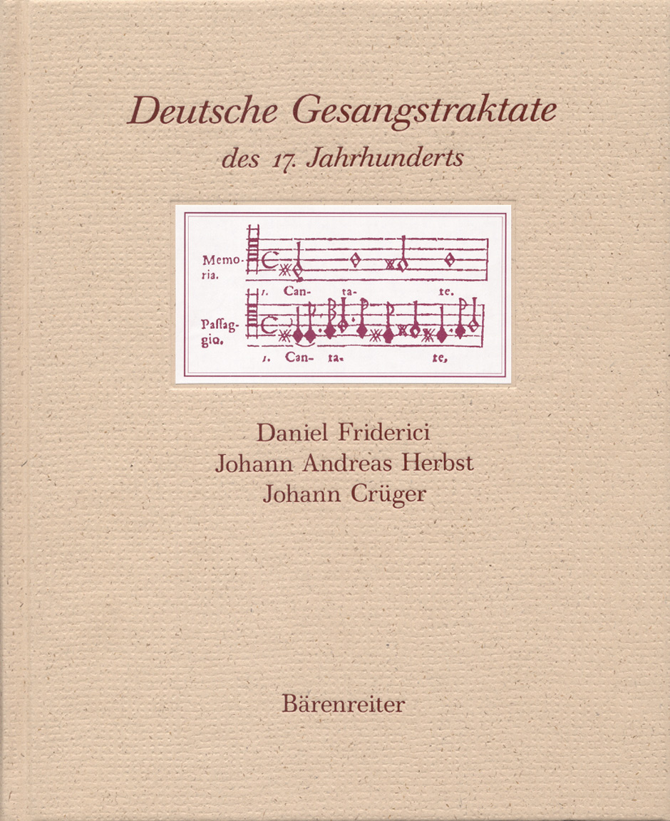 Vorderes Coverbild Deutsche Gesangstraktate des 17. Jahrhunderts