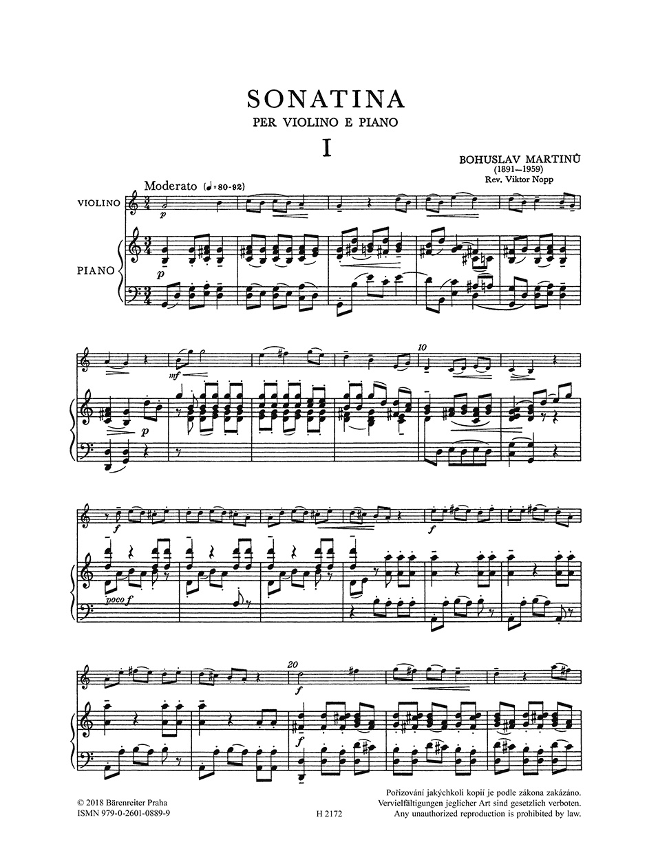 Anderes Coverbild Sonatine für Violine und Klavier