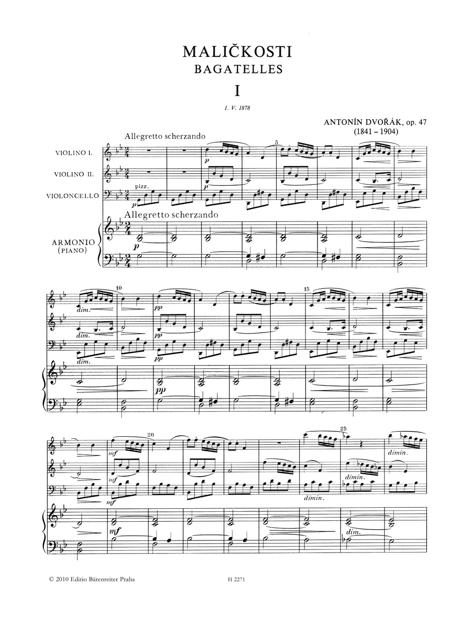 Vorderes Coverbild Malickosti (Bagatellen) op. 47