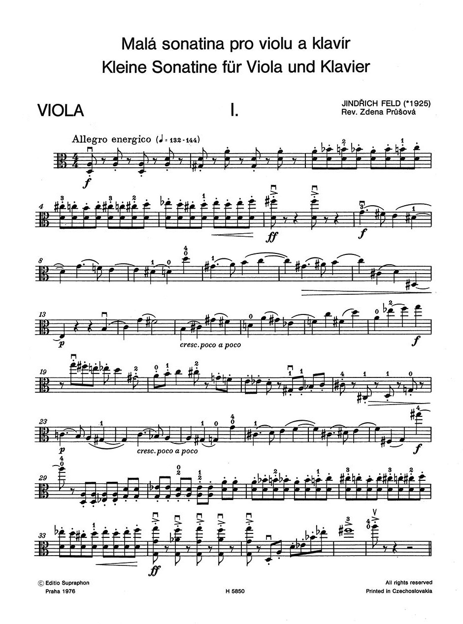 Anderes Coverbild Kleine Sonatine für Viola und Klavier