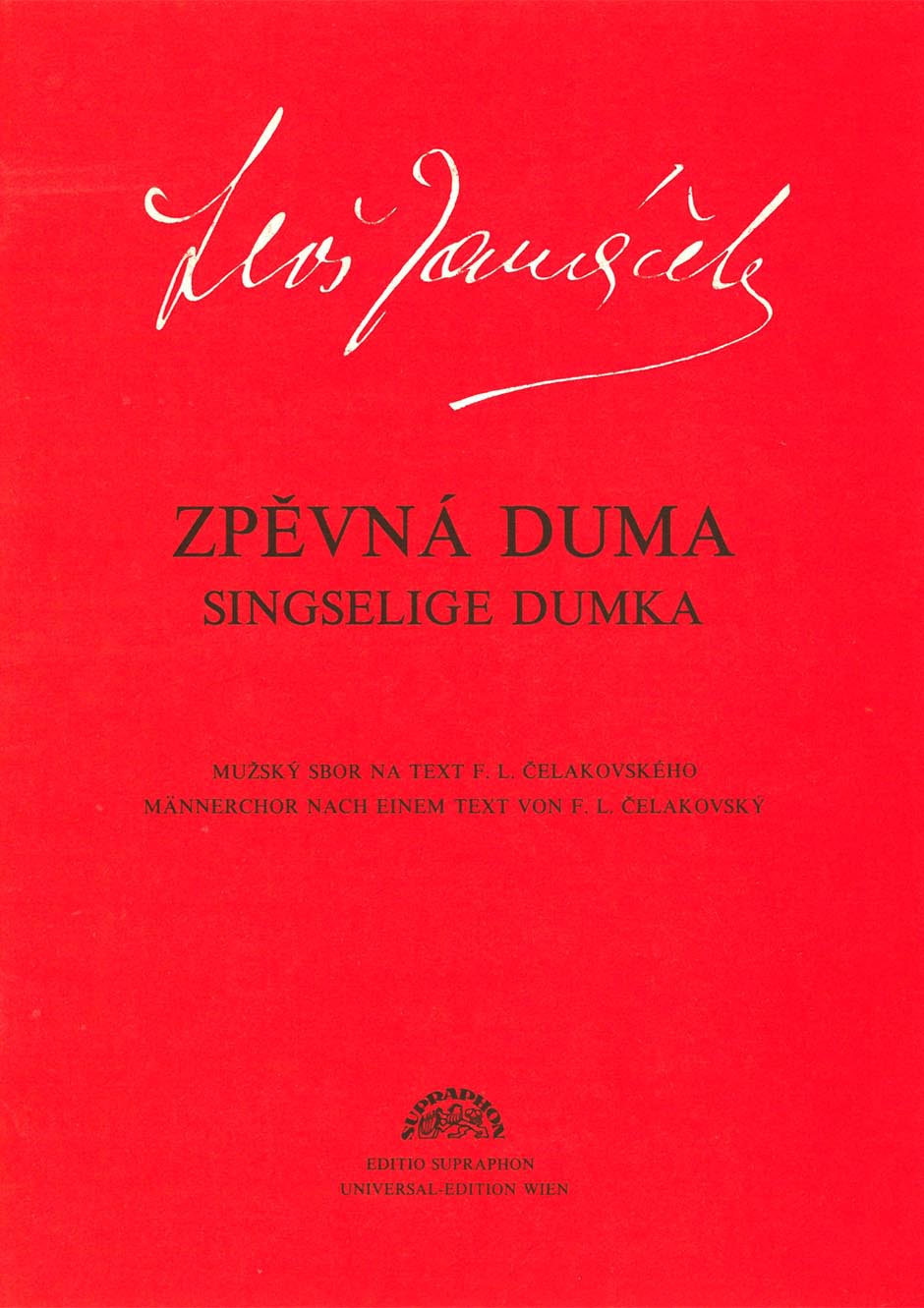 Vorderes Coverbild Singselige Dumka (Männerchor auf Worte Frantisek Ladislav Celakovsky)