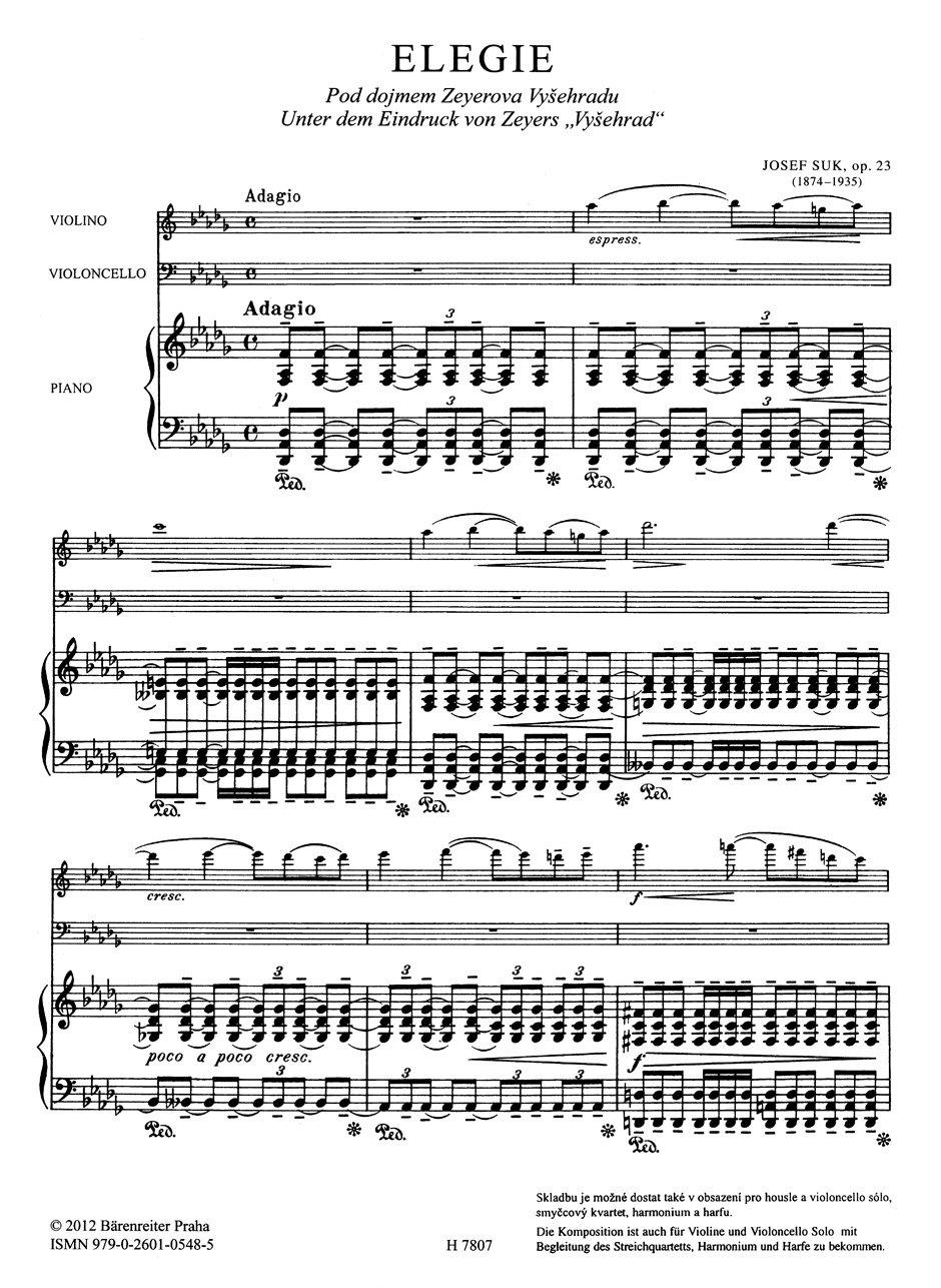 Anderes Coverbild Elegie op. 23