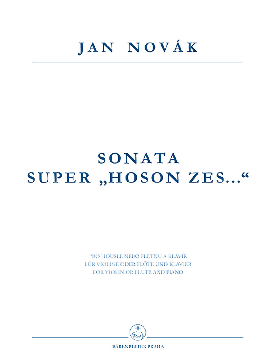 Vorderes Coverbild Sonata super Hoson zes... für Violine oder Flöte und Klavier