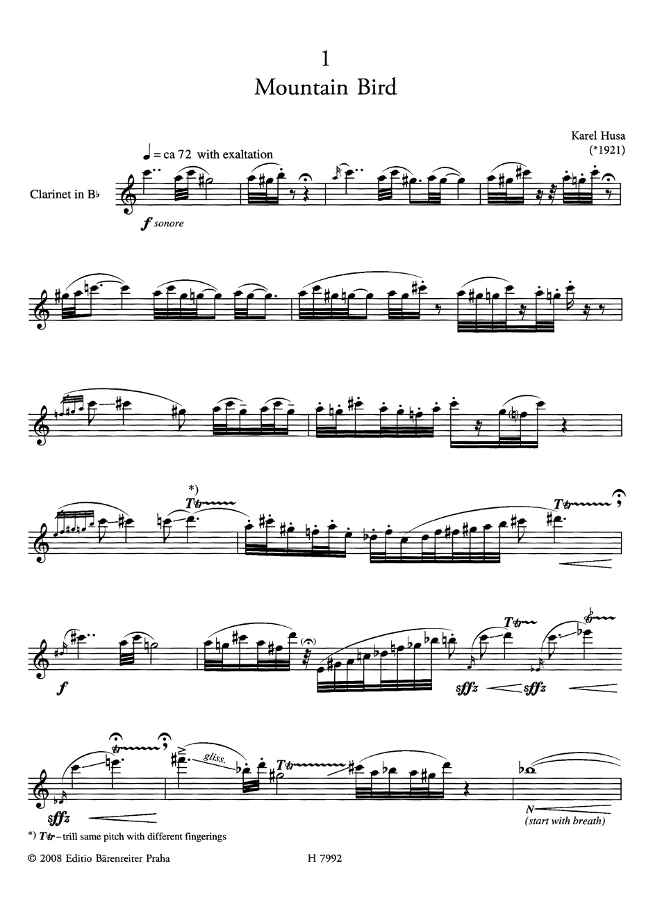 Anderes Coverbild Three Studies for Solo Clarinet
