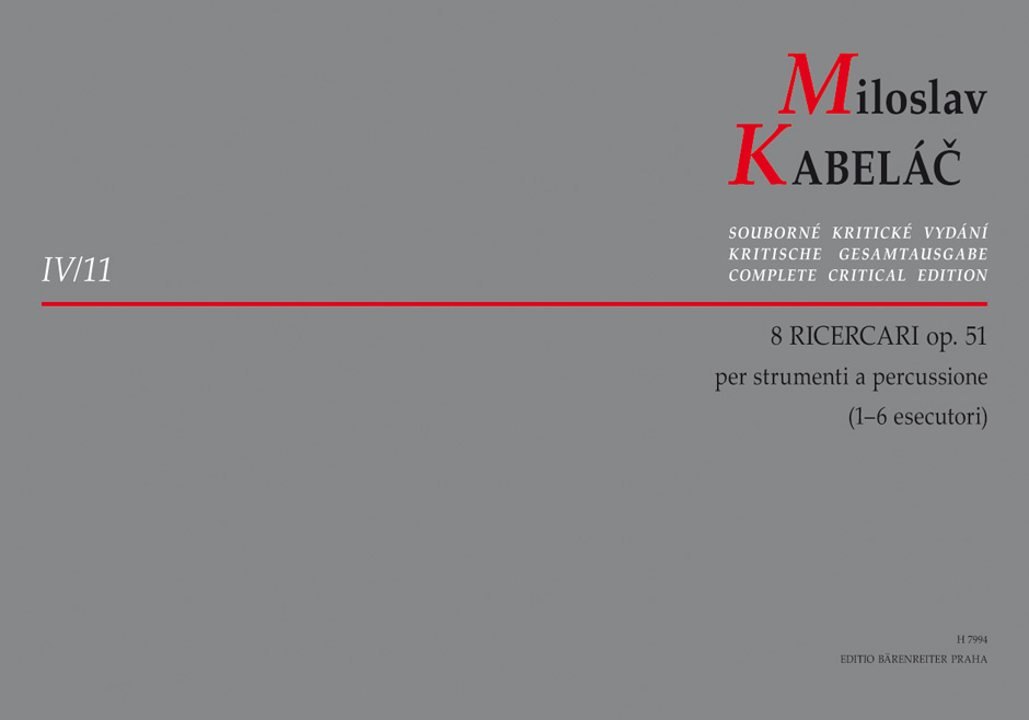 Vorderes Coverbild 8 Ricercari op. 51