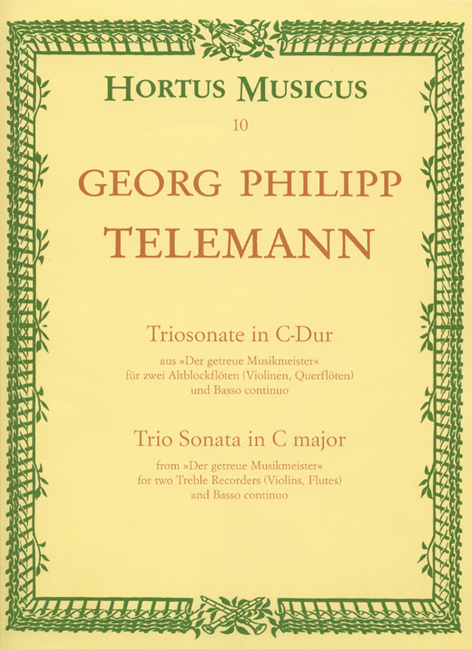 Vorderes Coverbild Triosonate für zwei Altblockflöten (Violinen, Querflöten) und Basso continuo C-Dur