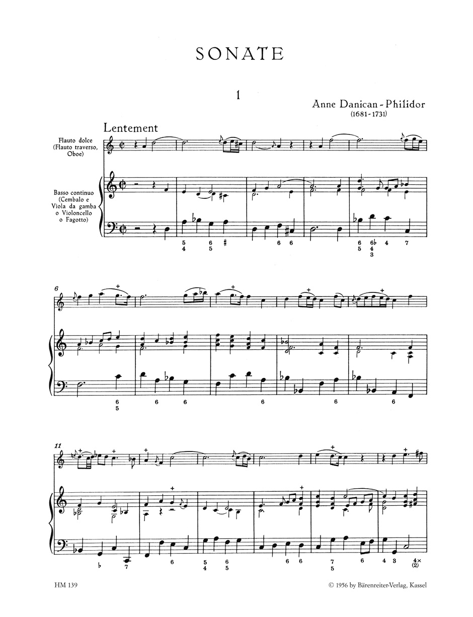 Anderes Coverbild Sonate für Altblockflöte (Querflöte, Oboe) und Basso continuo d-Moll