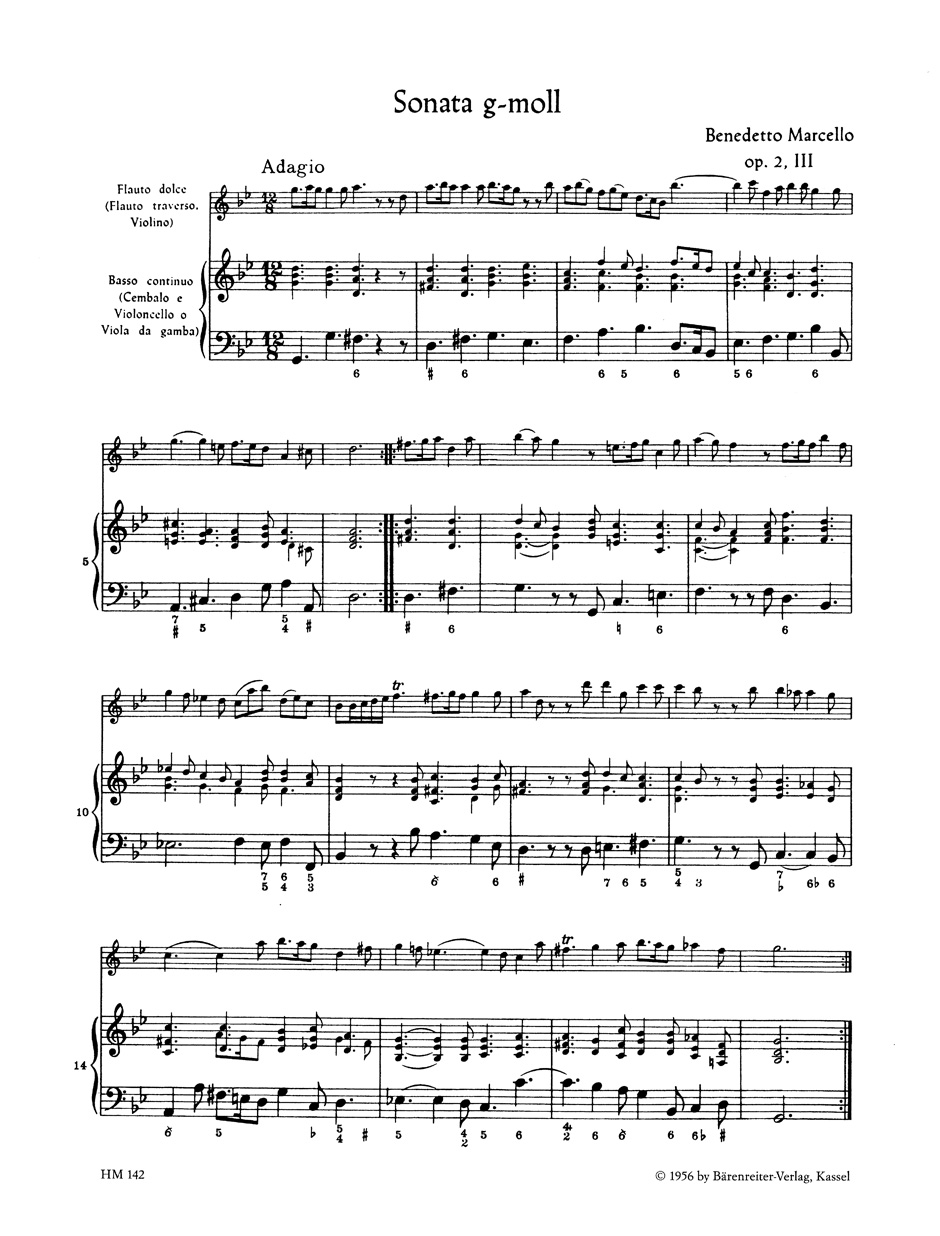 Anderes Coverbild Sonaten für Altblockflöte (Querflöte, Violine) und Basso continuo