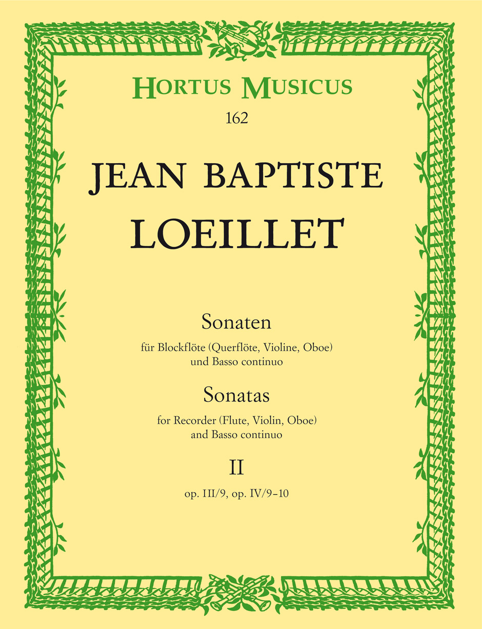 Vorderes Coverbild Sonaten für Blockflöte (Querflöte, Violine, Oboe) und Basso continuo op. III/9, IV/9-10