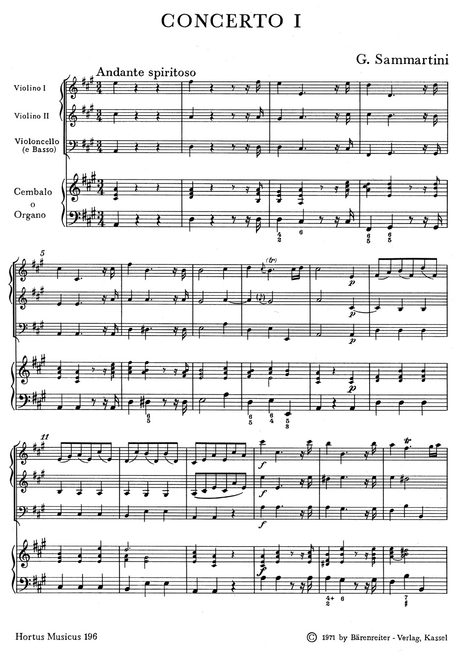 Anderes Coverbild Concerto für Cembalo oder Orgel, zwei Violinen und Basso continuo A-Dur