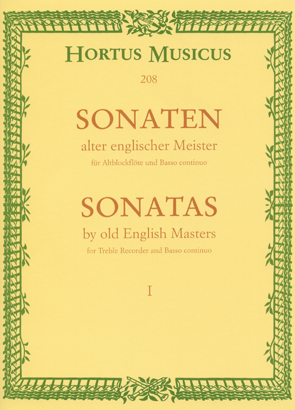 Vorderes Coverbild Sonaten alter englischer Meister für Altblockflöte und Basso continuo