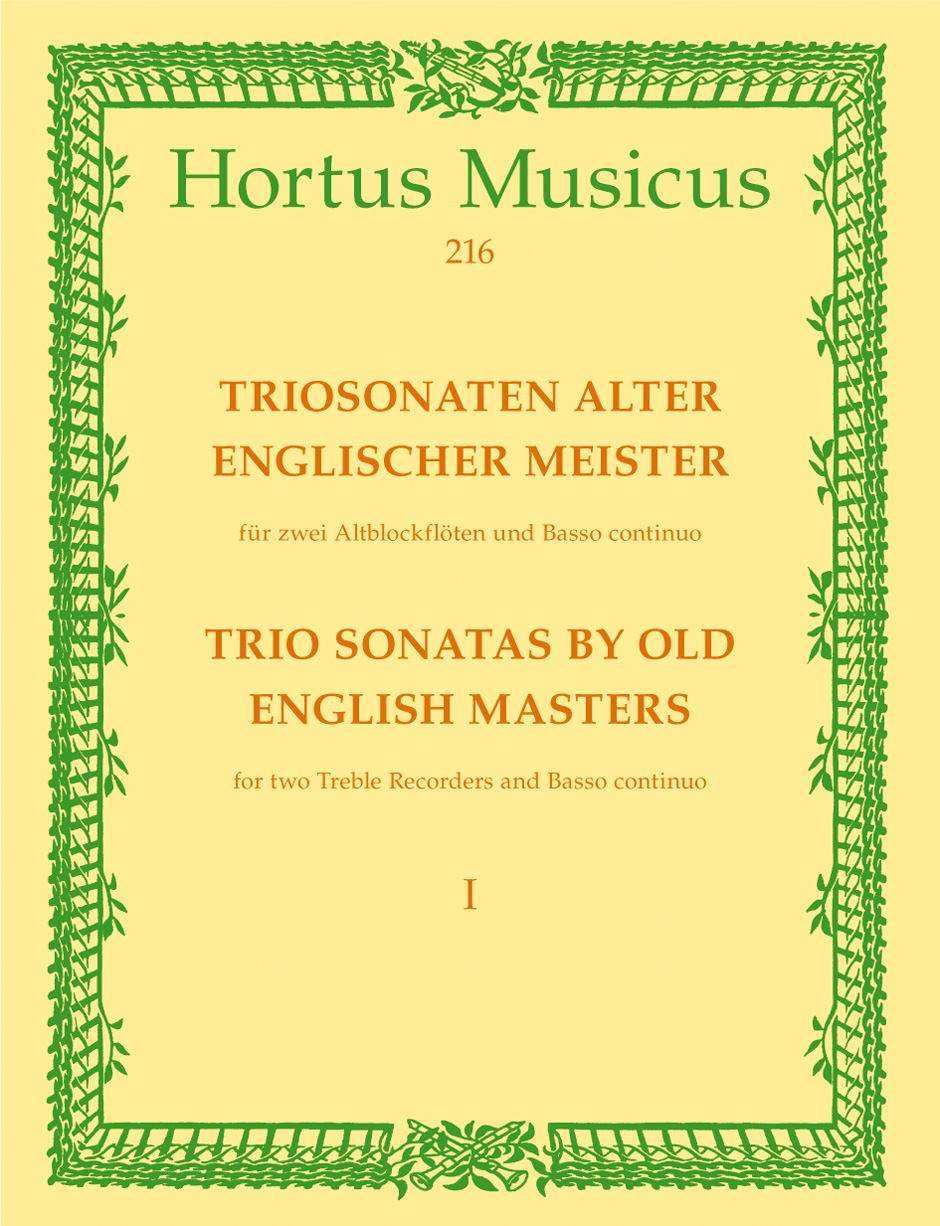 Vorderes Coverbild Triosonaten alter englischer Meister für 2 Altblockflöten und Basso continuo