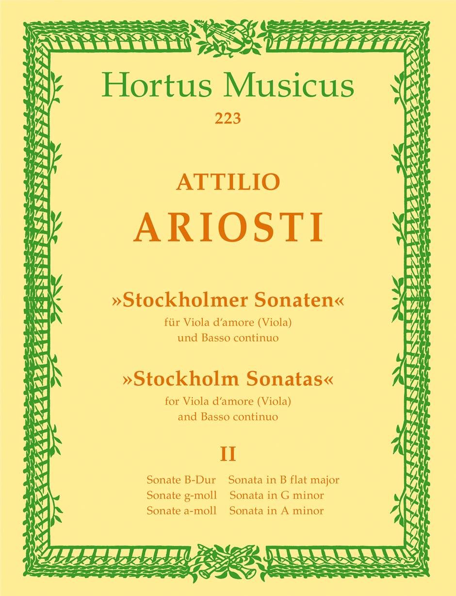 Vorderes Coverbild Sechs Sonaten "Stockholmer Sonaten" für Viola d'amore (Viola) und Basso continuo. Heft 2