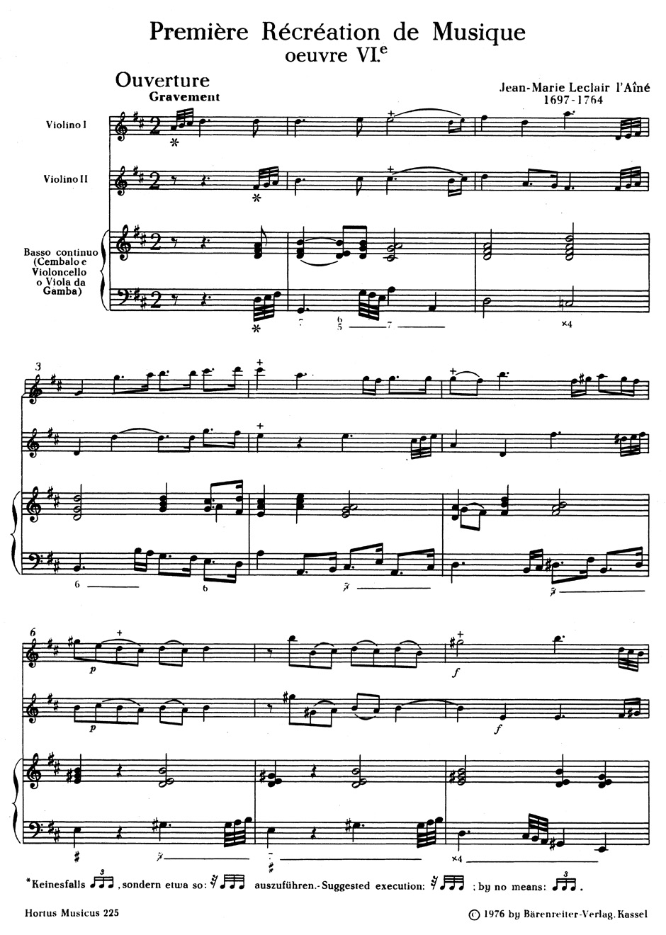 Anderes Coverbild Première récréation de musique für zwei Violinen und Basso continuo op. 6
