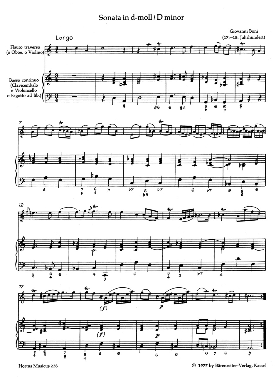 Anderes Coverbild Drei Sonaten für Querflöte (Oboe/Violine) und Basso continuo