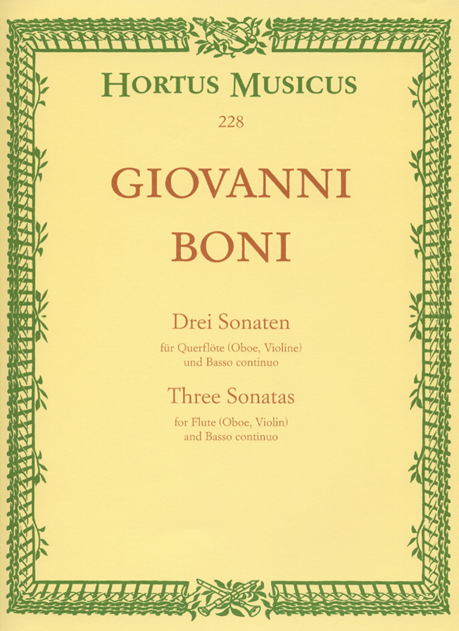 Vorderes Coverbild Drei Sonaten für Querflöte (Oboe/Violine) und Basso continuo
