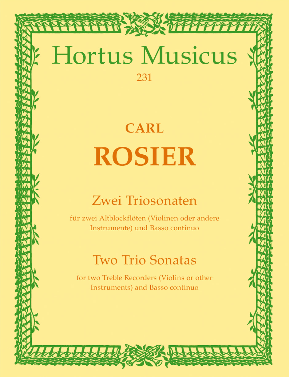 Vorderes Coverbild Zwei Triosonaten für zwei Altblockflöten (Violinen oder andere Instrumente) und Basso continuo