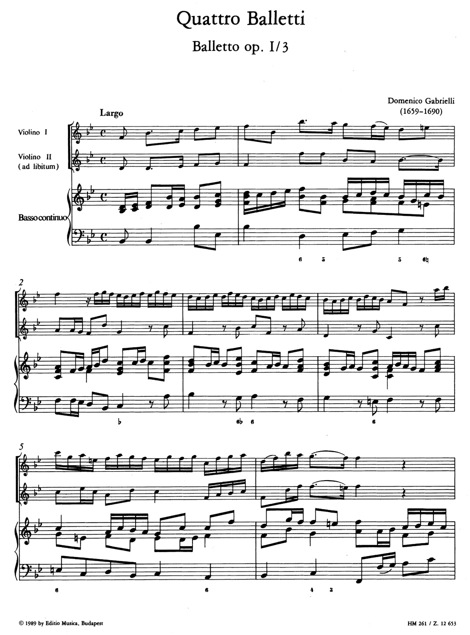 Anderes Coverbild Quattro Balletti für Violine und Basso continuo