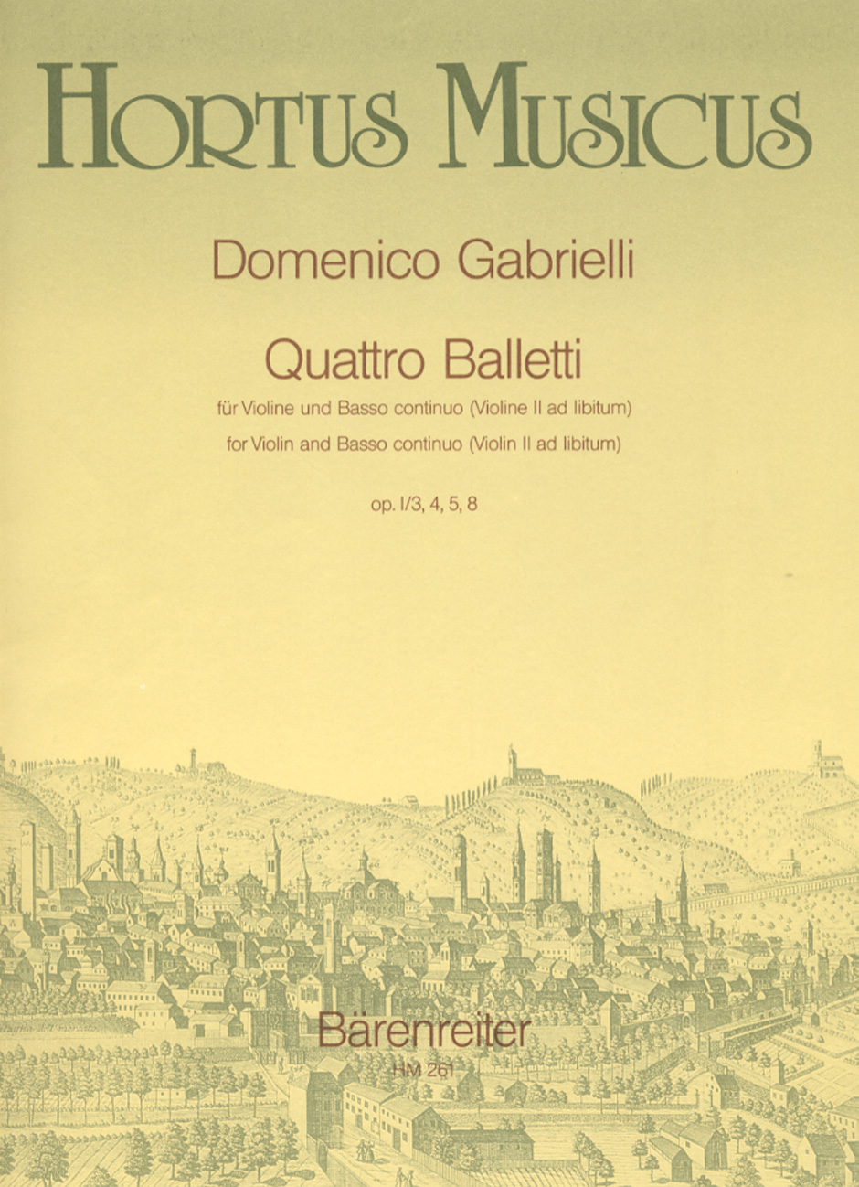 Vorderes Coverbild Quattro Balletti für Violine und Basso continuo