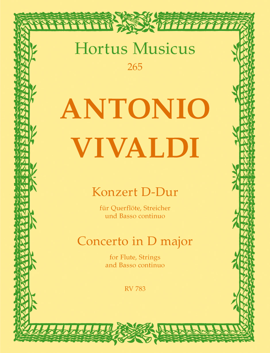 Vorderes Coverbild Konzert für Querflöte, Streicher und Basso continuo D-Dur RV 783